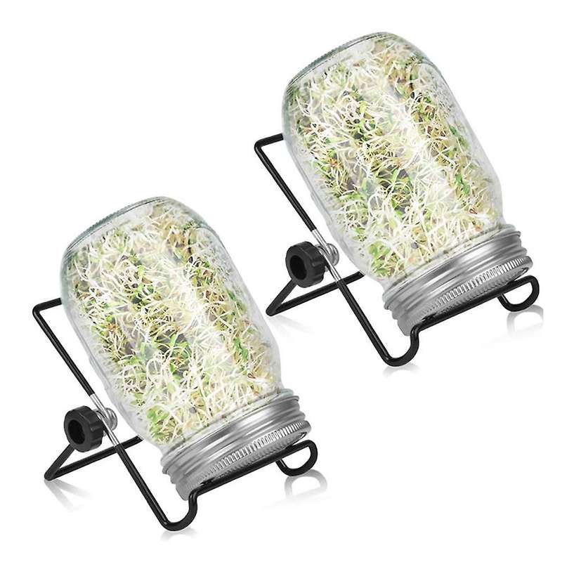 2 Sets 1000ml Glass Jar,for Home Kitchen/garden, with Holder