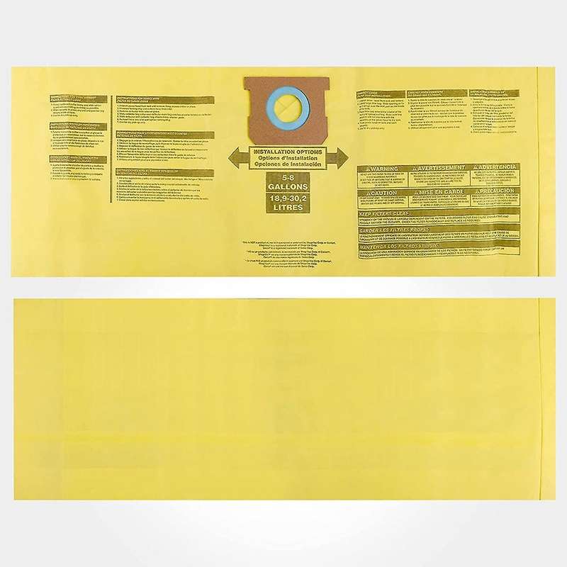 15 Pcs H-type Replacement Vacuum Filter Bags for Shop Vac 5-8 Gallon