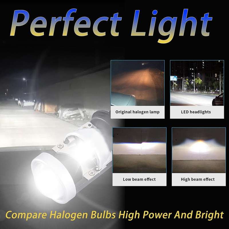 1 Pair H4/9003/hb2 Led Headlight Bulbs for Headlight Retrofits