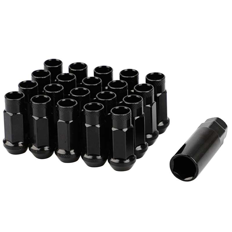 Lug Nut M12x1.5 Open Wheel Nut,tapered Acorn Seat,lock Nuts (black)