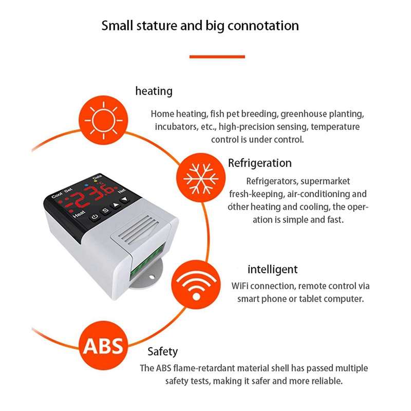 Wireless Wifi Temperature Controller Thermostat Ac110-220v Dtc1201