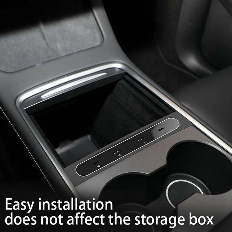 Station Center Console Usb Shunt Hub for Tesla Model 3 Model Y 2021