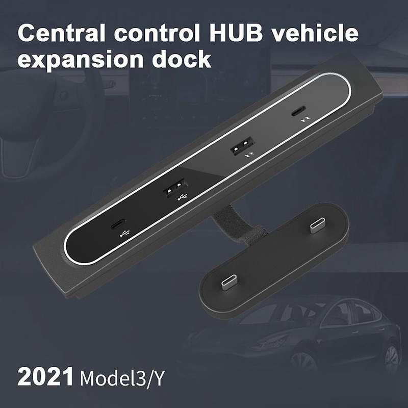 Station Center Console Usb Shunt Hub for Tesla Model 3 Model Y 2021