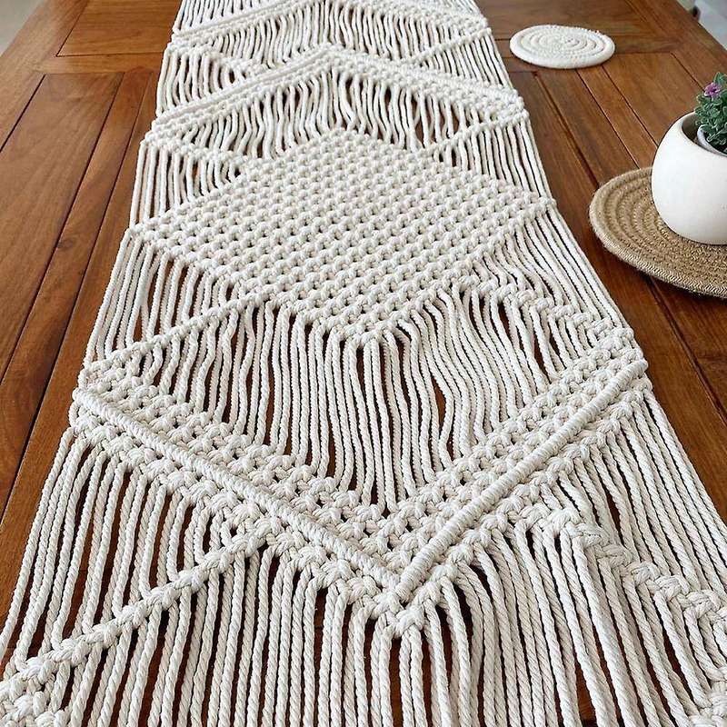 Hollow Out Macrame Table Runner Boho Wedding Decoration Nordic