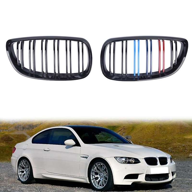 Car Gloss Black Front Mesh Sport Grills For-bmw 3 Series E92 M3 07-10