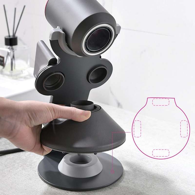 Suitable for Dyson Hair Dryer Stand Vertical Punch-free Gray