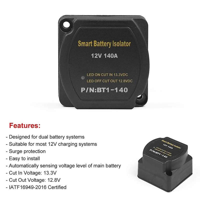 2set Dual Battery Smart Isolator 12v 140 Amp Voltage Sensitive Relay