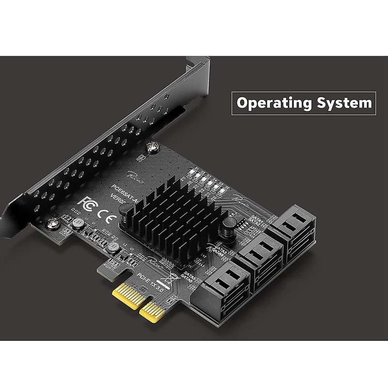 Pcie Sata Card, 6 Port, Sata Controller Expansion Card