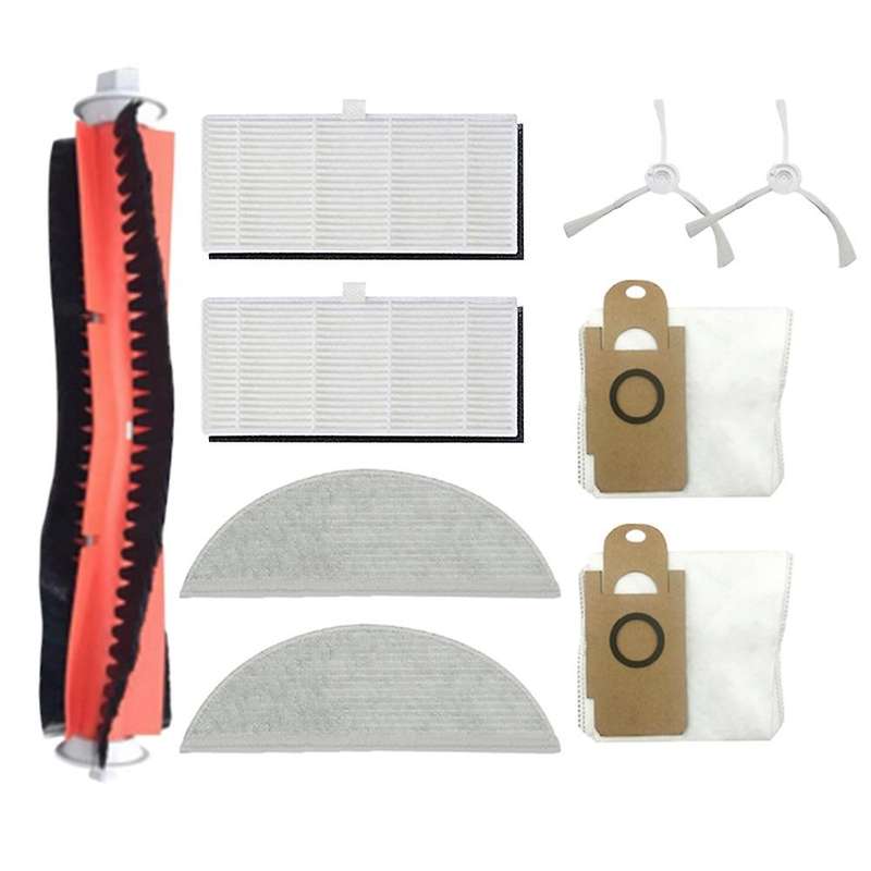 9pcs Replacement Parts for Xiaomi Lydsto R1 Main Side Brush Dust Bag