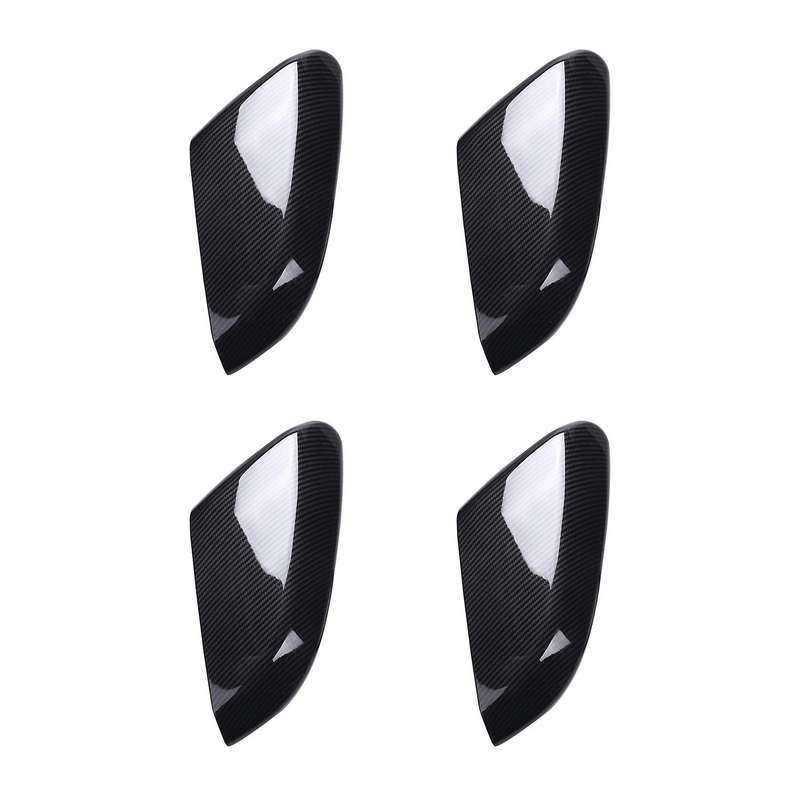4x Carbon Fiber Rear View Side Mirror Cover Rear View