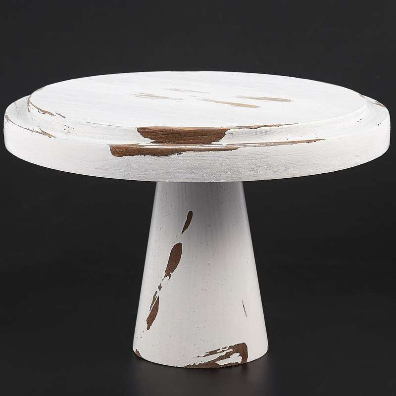 Sweetgo Vintage White Wood Cake Stands Ornament Storage Racks S