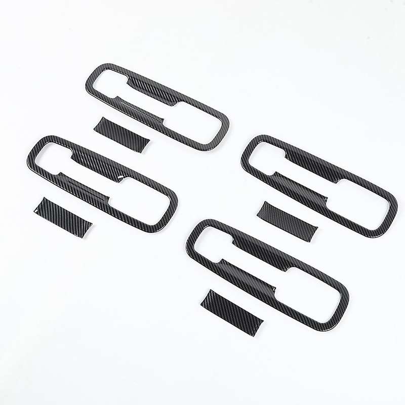 Car Door Grab Handle Bowl Decoration Cover Trim Stickers Carbon Fiber