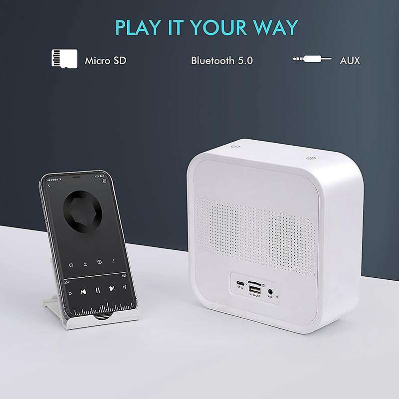 Bluetooth Speaker Alarm Clock with 10 Colors Night Light Dimmable