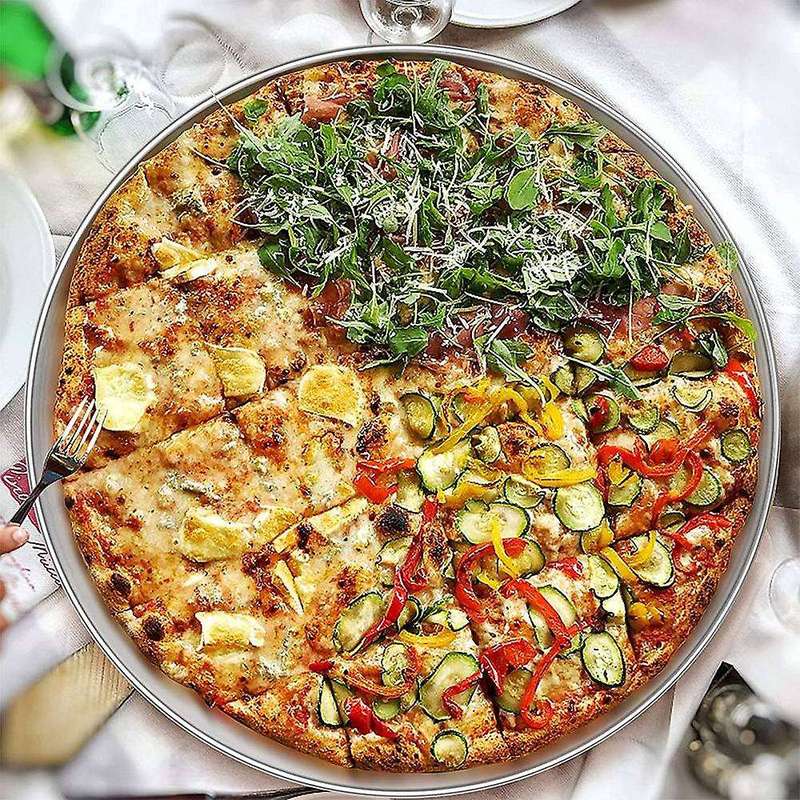 4 Pack 12 Inch Stainless Steel Pizza Baking Tray,for Baking Roasting