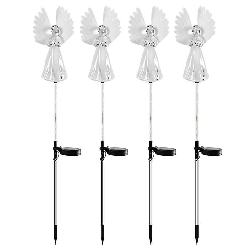 Solar Angel Light Solar Garden Stake Lamp Colorful Wings Light Angel