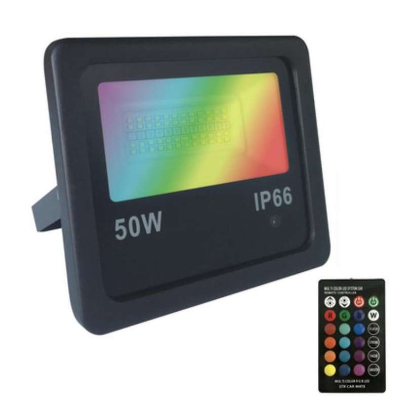 Rgb Flood Light , Smart App Control 50w Color Changing,1 Pack,us Plug