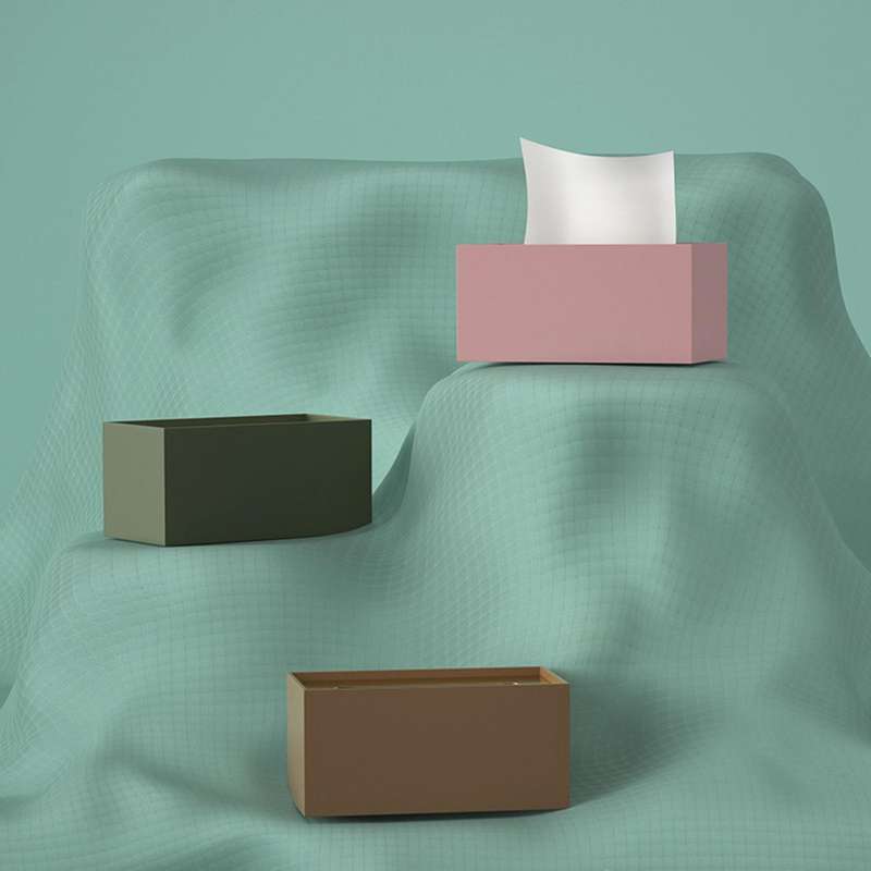 Home Tableware Light Luxury Wrought Metal Iron Retro Tissue Box D