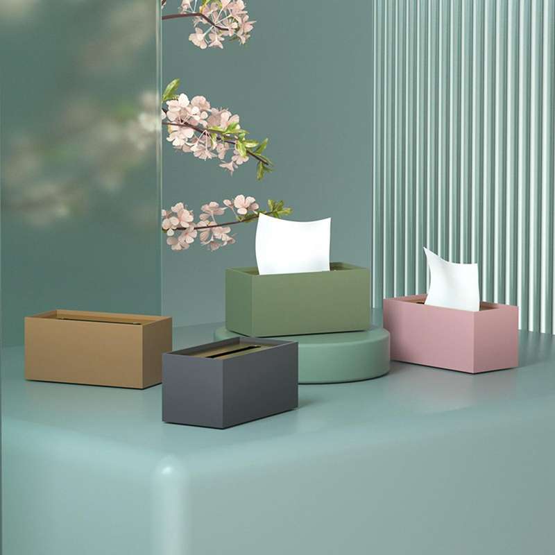Home Tableware Light Luxury Wrought Metal Iron Retro Tissue Box D