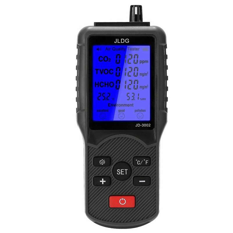 Jldg Multifunctional Air Quality Tester Co2 Tvoc Meter Temperature