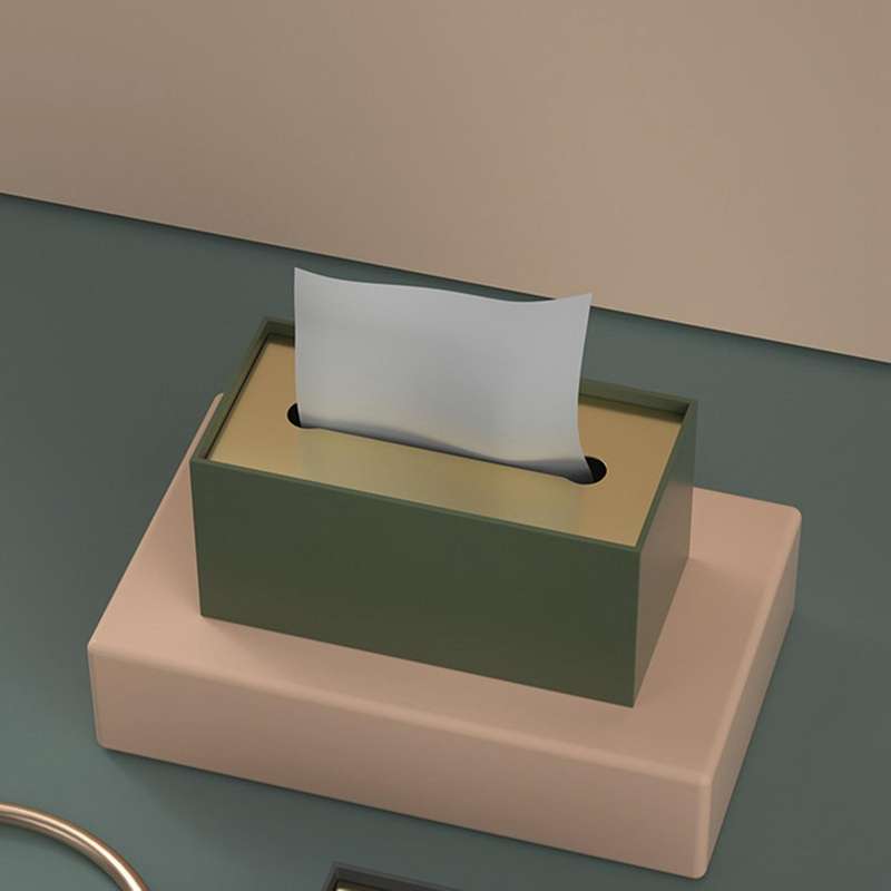Home Tableware Light Luxury Wrought Metal Iron Retro Tissue Box A