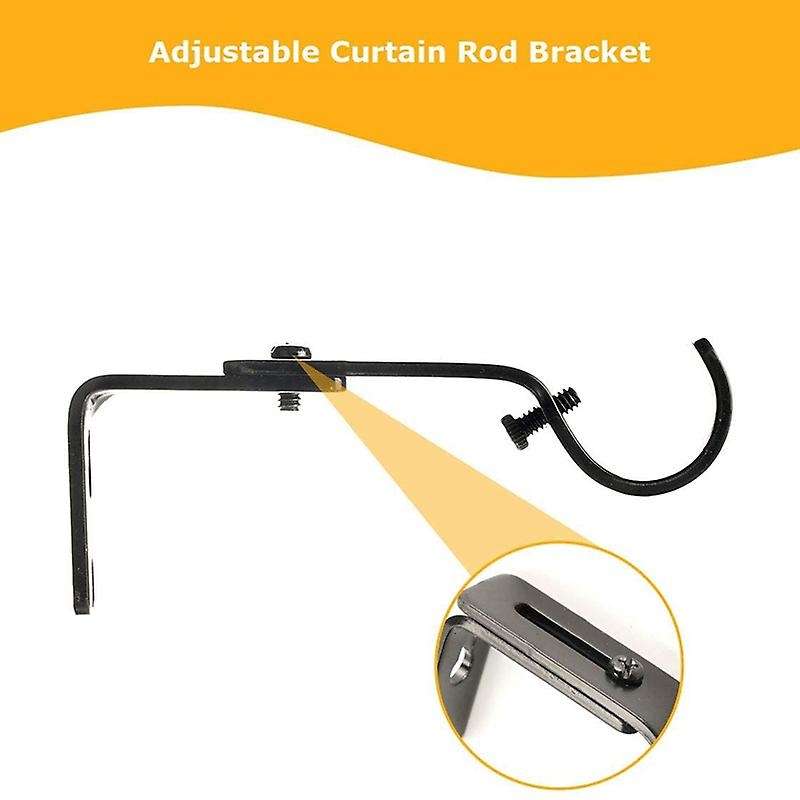 12pcs Double Curtain Rod, Curtain Brackets for 1inch and 5/8inch Rod