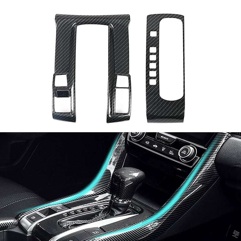 2pcs Gear Shift Panel Cover Kit for Honda Sedan Ten Generation Civic