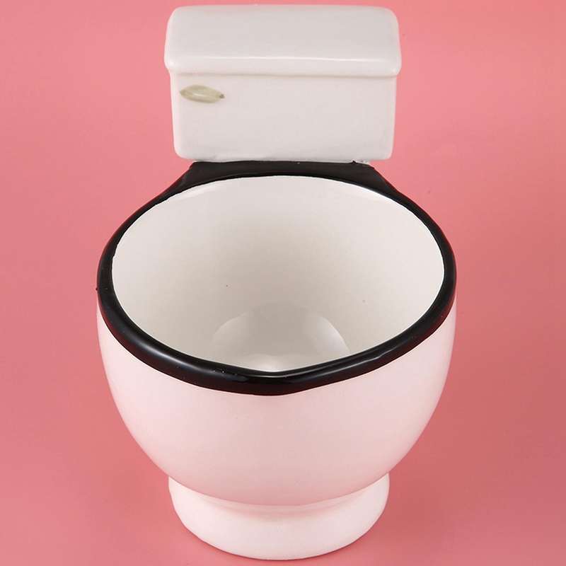 Toilet Ceramic Mug with Handle 300ml Coffee Tea Milk Ice Cream Cup