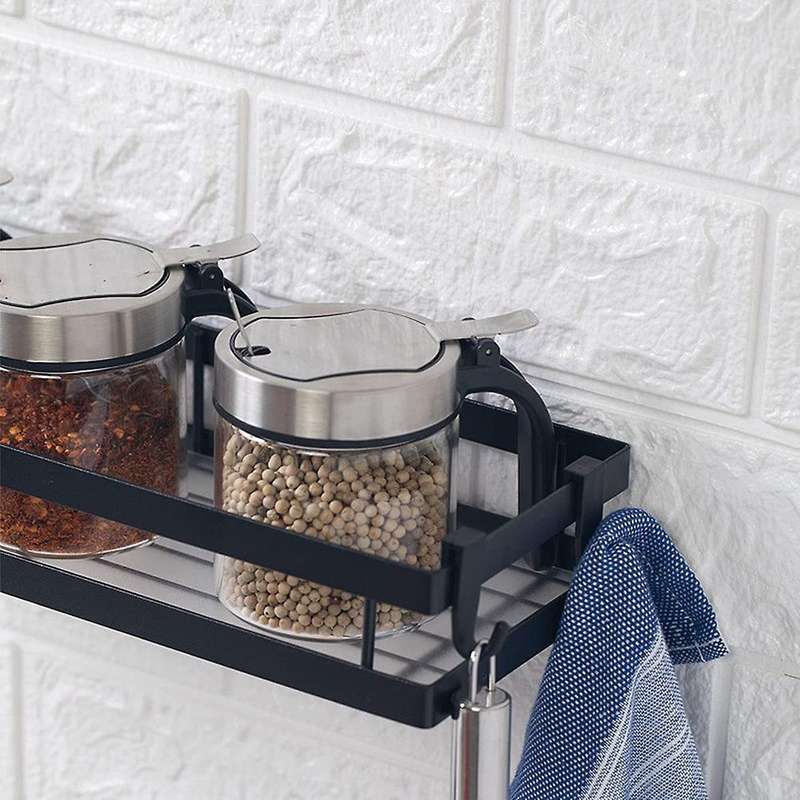2 Pcs Kitchen Shelf Wall,spice Rack Hanging Spice Organizer Spice