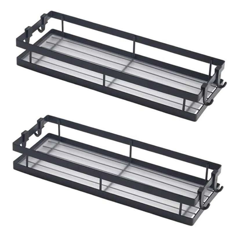 2 Pcs Kitchen Shelf Wall,spice Rack Hanging Spice Organizer Spice