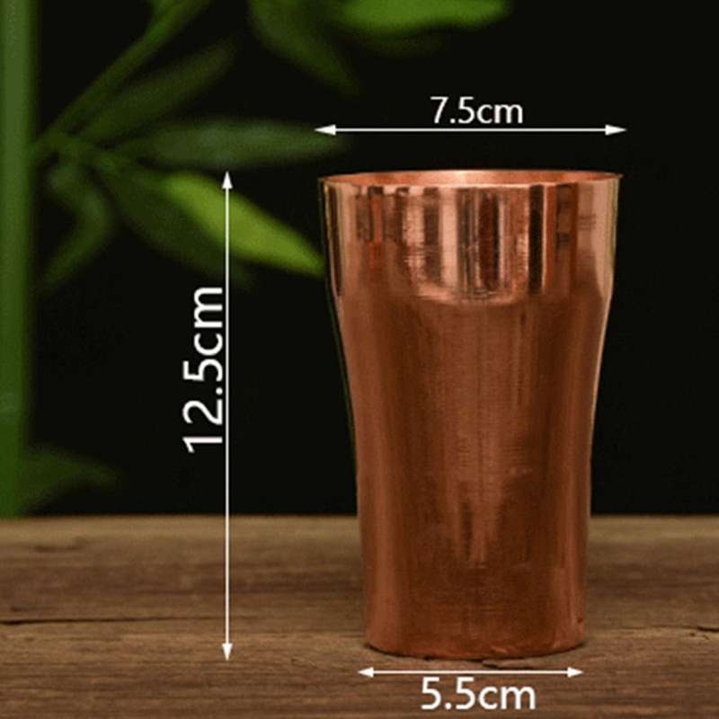 2pcs 400ml Handmade Pure Copper Retro Tea Water Cup Coffee Cup