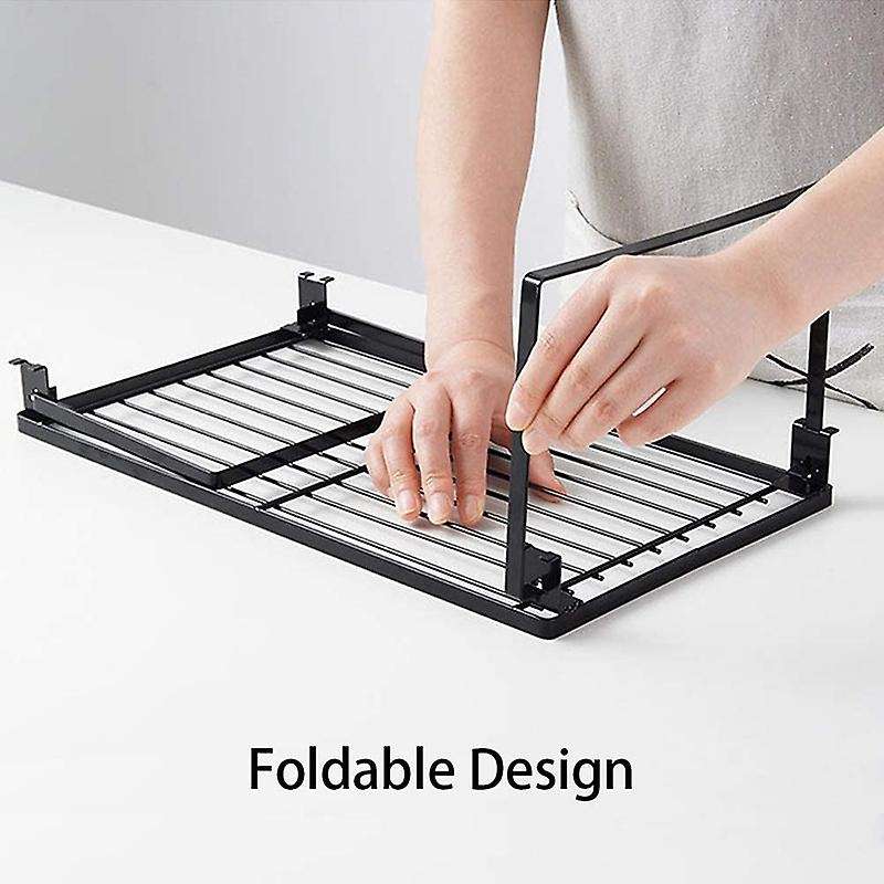 2 Pack Stackable Kitchen Storage Shelf Rack, Foldable Spice Shelves