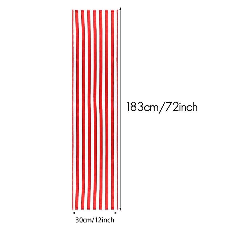 10 Pack Table Runner Polyester Decor Classic Red and White Striped
