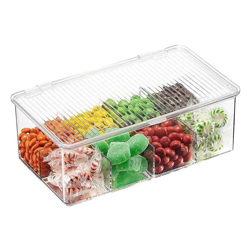 2 Pack Stackable Plastic Tea Bag Organizer - Storage Bin Box