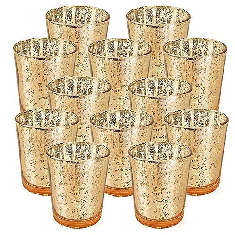 12pcs Mercury Glass Mercury Glass Votive Tealight Candle Holders