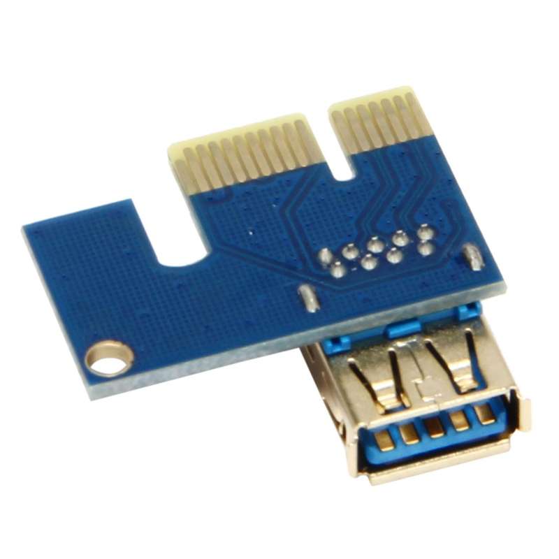 6pcs Golden 1x 4x 8x 16x Extender Adapter Card Sata 15pin to 6 Pin