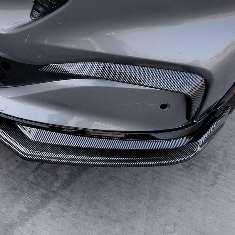 Car Carbon Fiber Front Bumper Splitter Spoilers Canard Air Knife