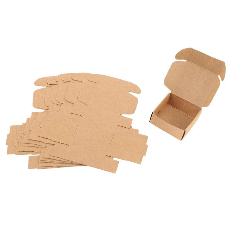 200pcs Kraft Paper Box Nice Kraft Box Packaging Box Small Size-brown