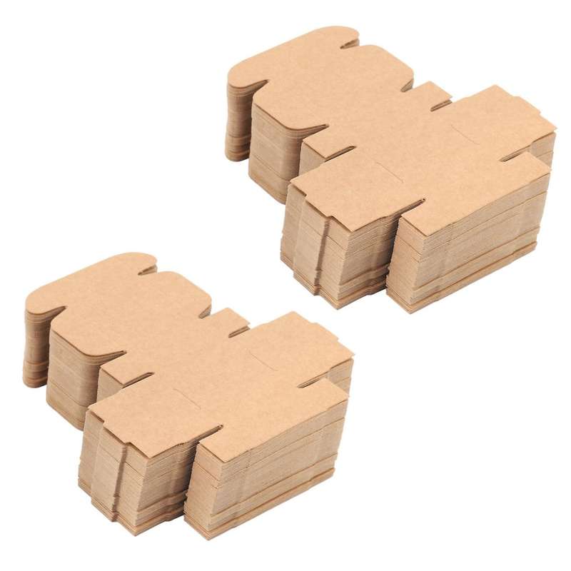 200pcs Kraft Paper Box Nice Kraft Box Packaging Box Small Size-brown
