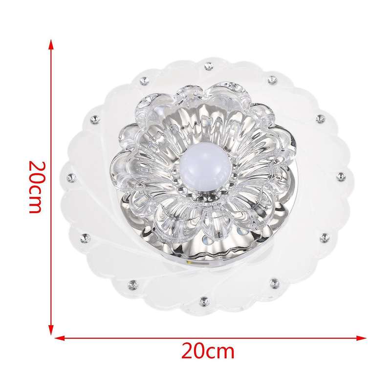 Led Cristal Lumiere Moderne Plafonnie Eclairage Lampe Blanc + Bleu