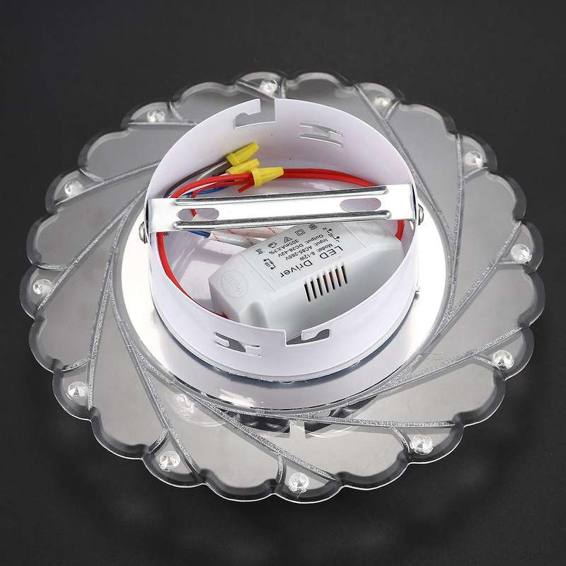 Led Cristal Lumiere Moderne Plafonnie Eclairage Lampe Blanc + Bleu