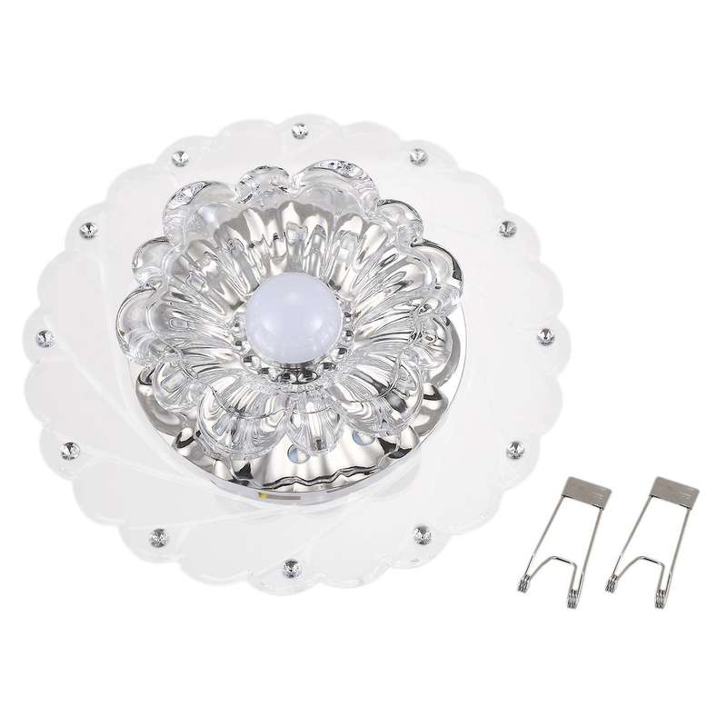 Led Cristal Lumiere Moderne Plafonnie Eclairage Lampe Blanc + Bleu