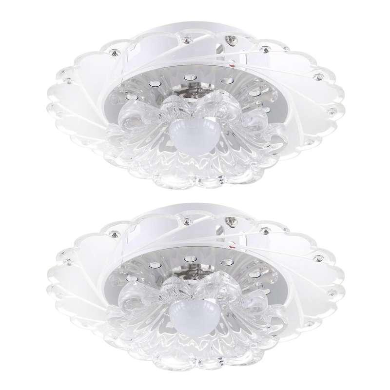 Led Cristal Lumiere Moderne Plafonnie Eclairage Lampe Blanc + Bleu