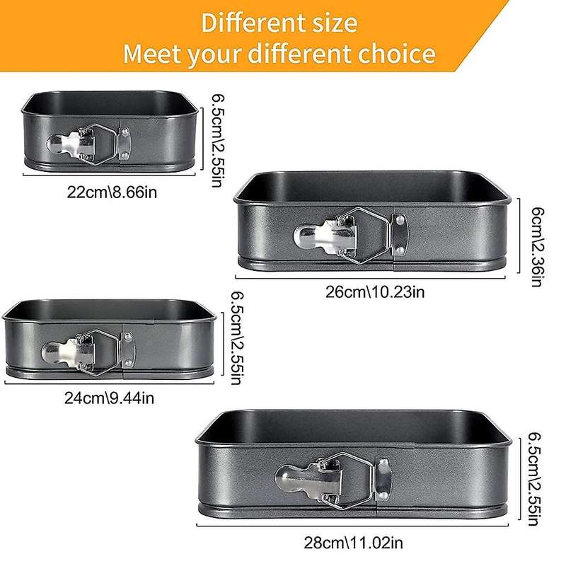 Set Of 4 Springform Cake Tin, 22/24/26/28 Cm,baking Tin, Cake Tin