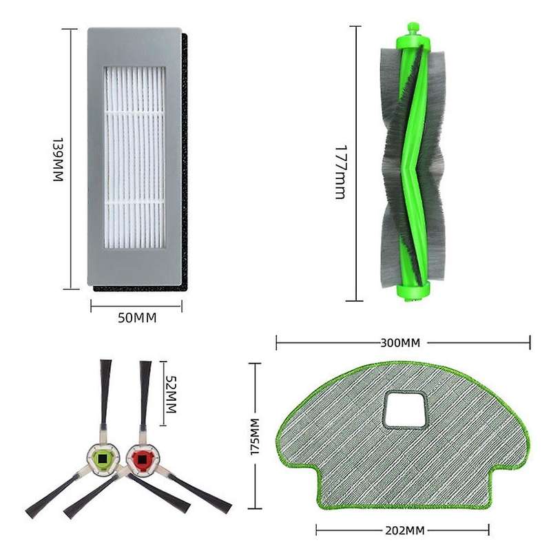Main Side Brush Hepa Filter Mop Cloths for Irobot Roomba Combo 113