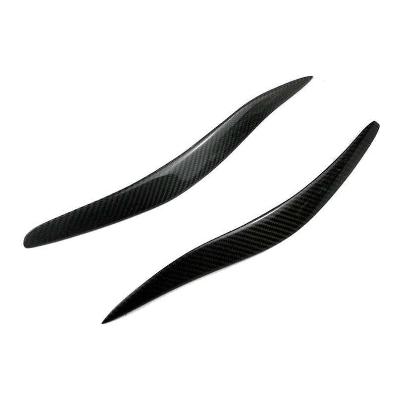 Real Carbon Fiber Car Front Headlight Eyebrow Covers Decorative