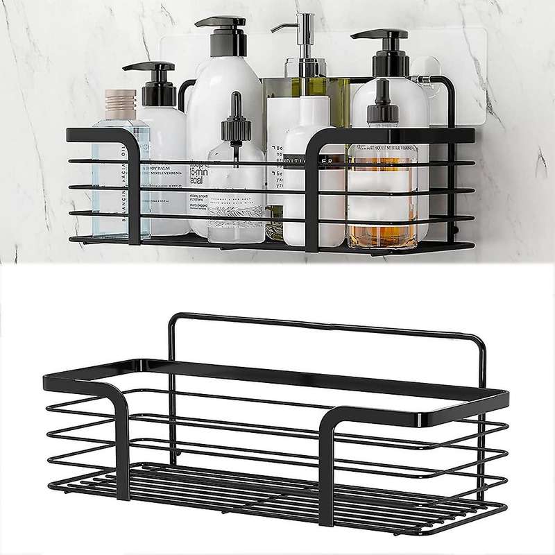2pcs Adhesive Shower Caddy Organiser Basket Stainless Steel