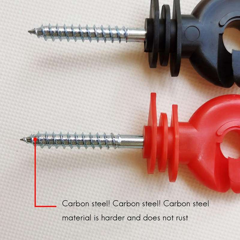 100pcs Electric Fence Wooden Post Claw Insulator Nail (red)