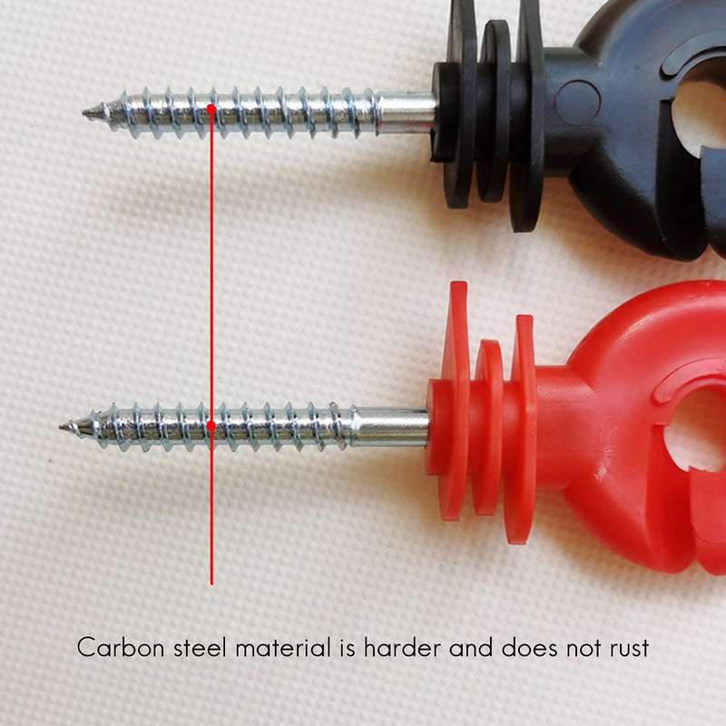 100pcs Electric Fence Wooden Post Claw Insulator Nail (red)