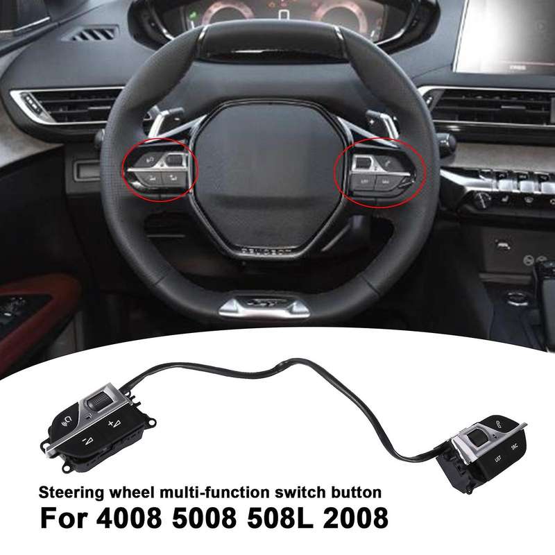 Car Steering Wheel Multi-function Switch Buttons for Peugeot
