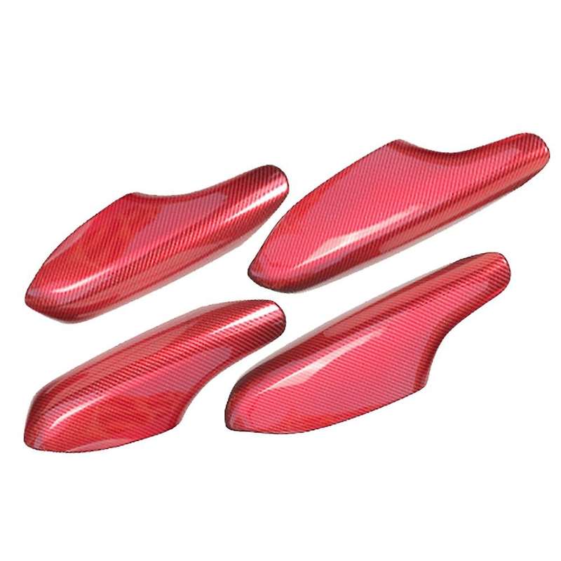 4pcs Carbon Red Car Door Armrest Panel Frame for Honda Civic 2022